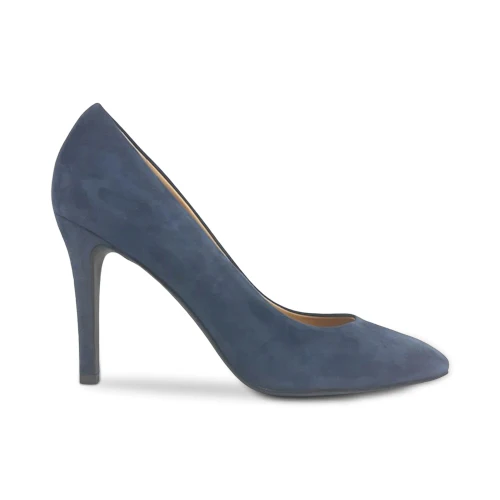 Décolleté blu in camoscio - immagine 2