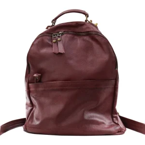 Zaino unisex in pelle bordeaux
