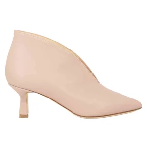 Ankle boot donna in pelle cipria con tacco basso Donna TR8006/RT 301