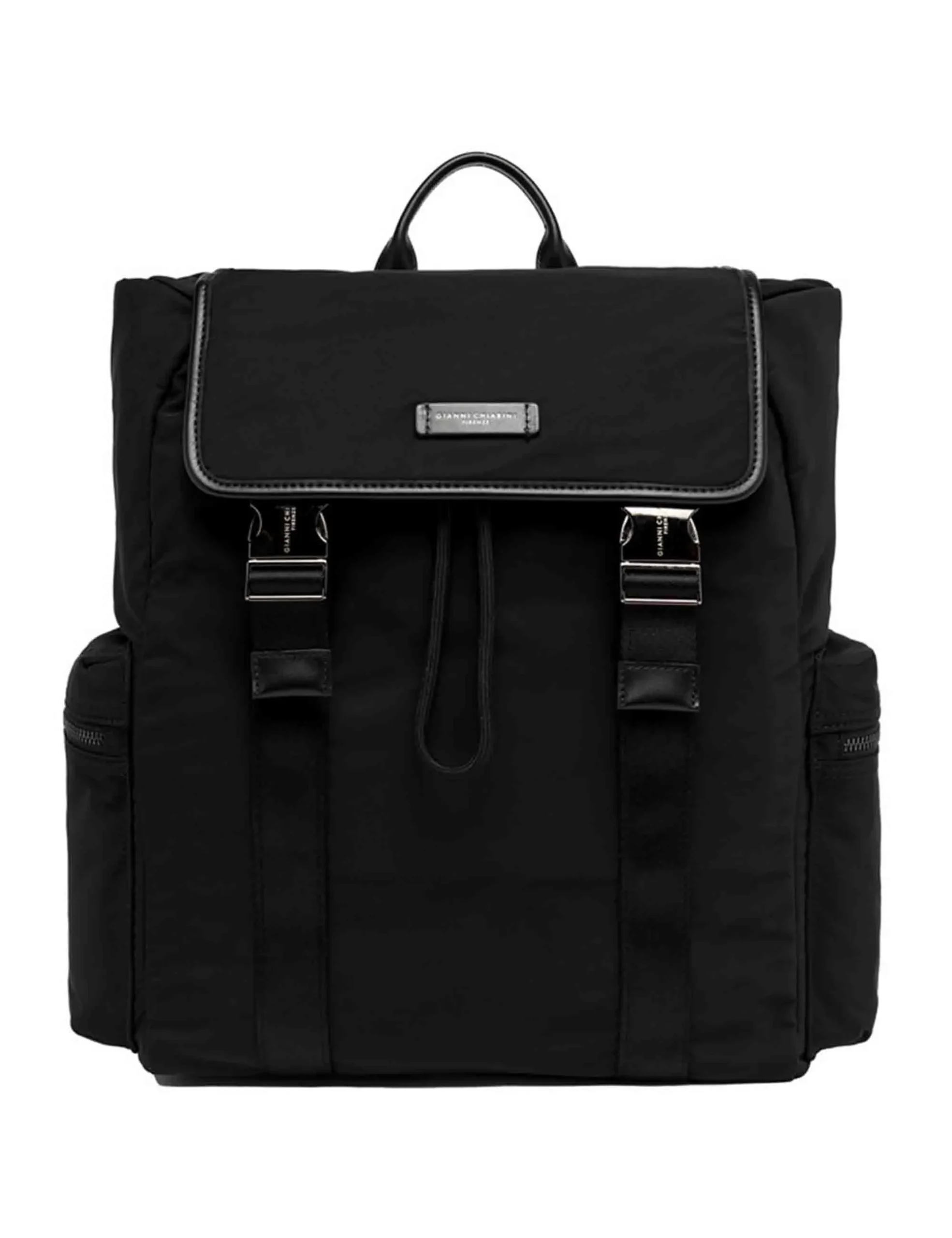 Zaini uomo Oslo in nylon e pelle nera Uomo ZNU B18416 DS 22713 NYL-PL