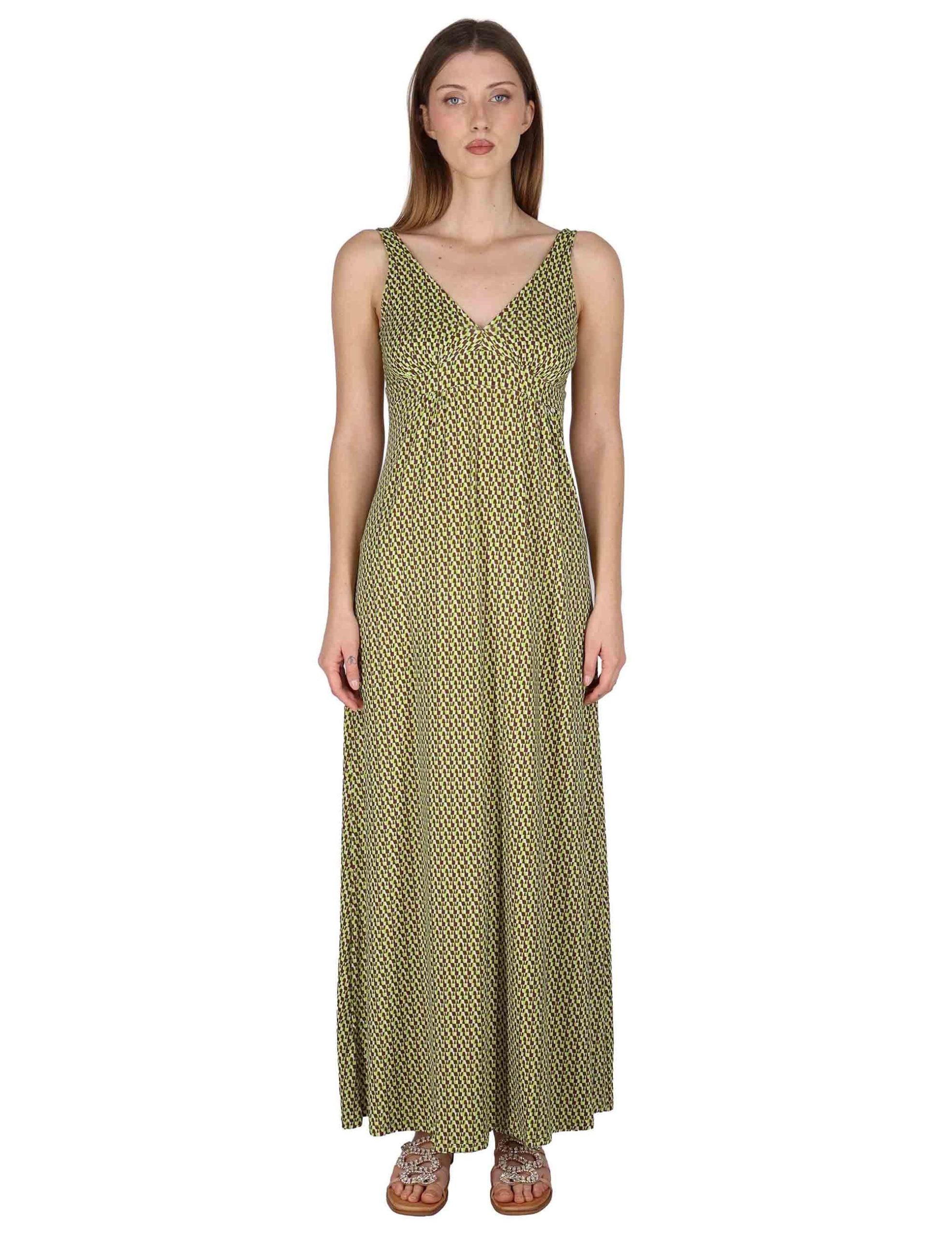 Abiti lunghi Empire in jersey verde a fantasia Donna JFAAB0001-E2769-1245 7046 - immagine 5