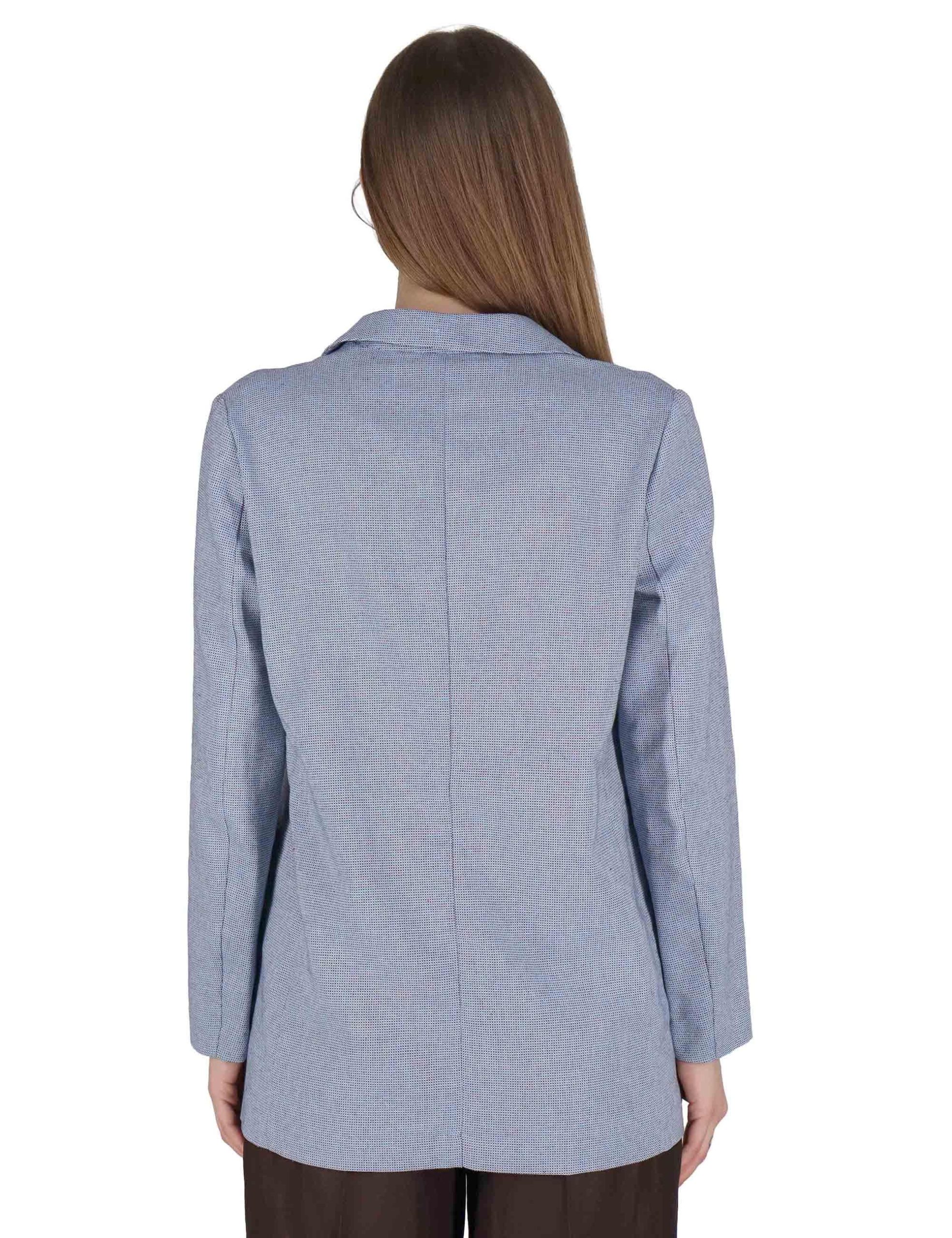 Blazer in cotone celeste monopetto Donna JABGA0001-F1494-1251 6005 - immagine 6