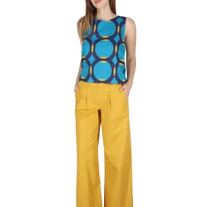 Pantaloni Fluid Pants in cotone stretch senape Donna JABPN0001-F1275-1240 1226