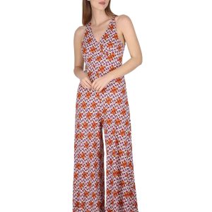 Tute Long Sleeve Jumpsuit in jersey bordeaux a fantasia Donna JFATU0001-E2715-1246 4235
