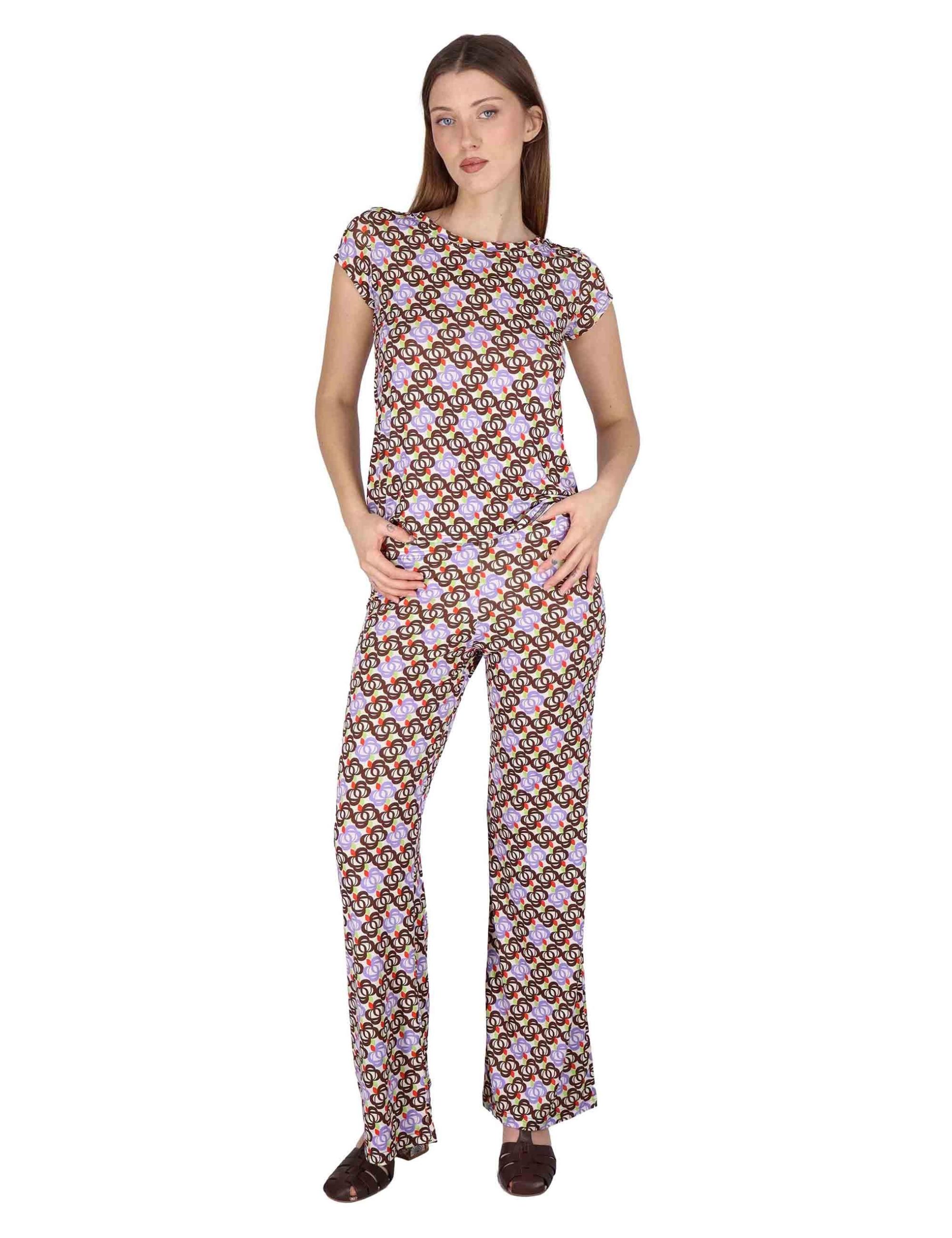 Pantaloni Fluid Pants in Jersey a fantasia off white Donna JFAPN0001-E2747-1246 85 - immagine 2