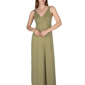 Abiti lunghi Empire in jersey verde a fantasia Donna JFAAB0001-E2769-1245 7046