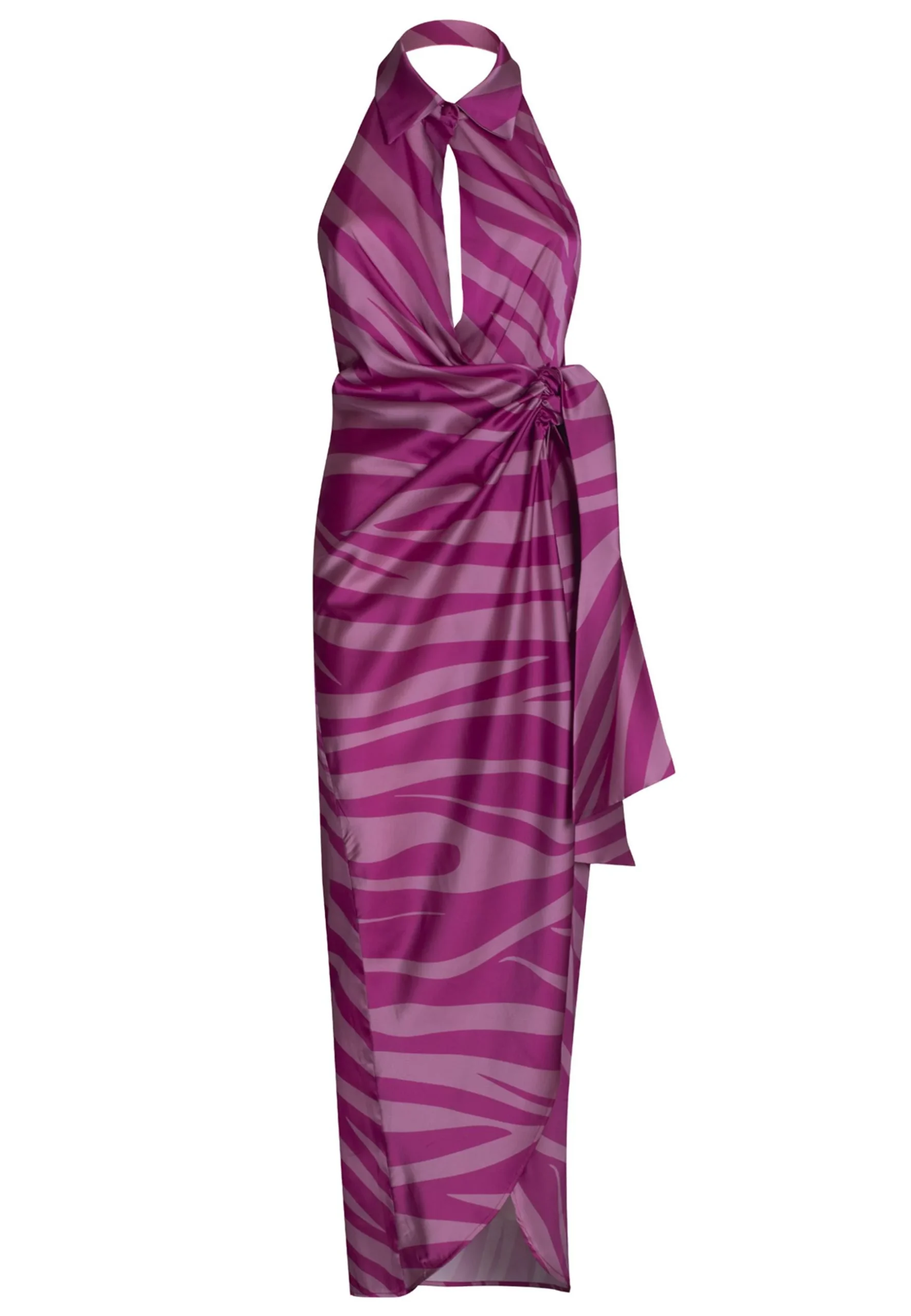 Abito lungo donna in tessuto fuxia con schiena scoperta Donna THE NUIT SAFARI 053